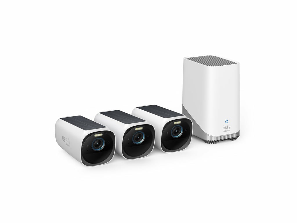 Eufy eufyCam S330 eufyCam 3 3 Cam Kit Boîte Caméra de sécurité IP Extérieure 3840 x 2160 pixels Mur Neuf