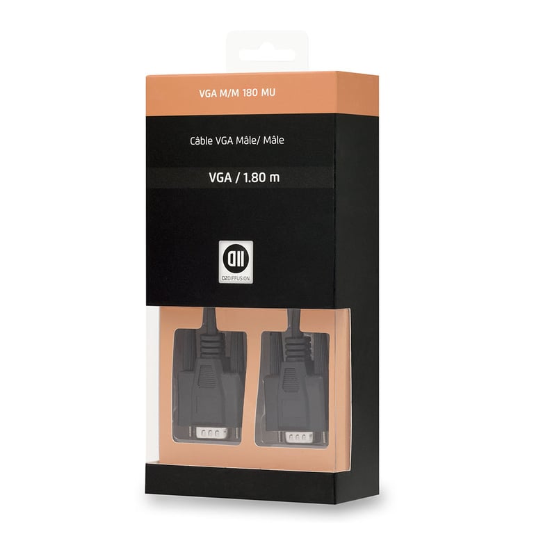 Câble VGA D2DIFFUSION 1 8 Vis moletées - vue 3