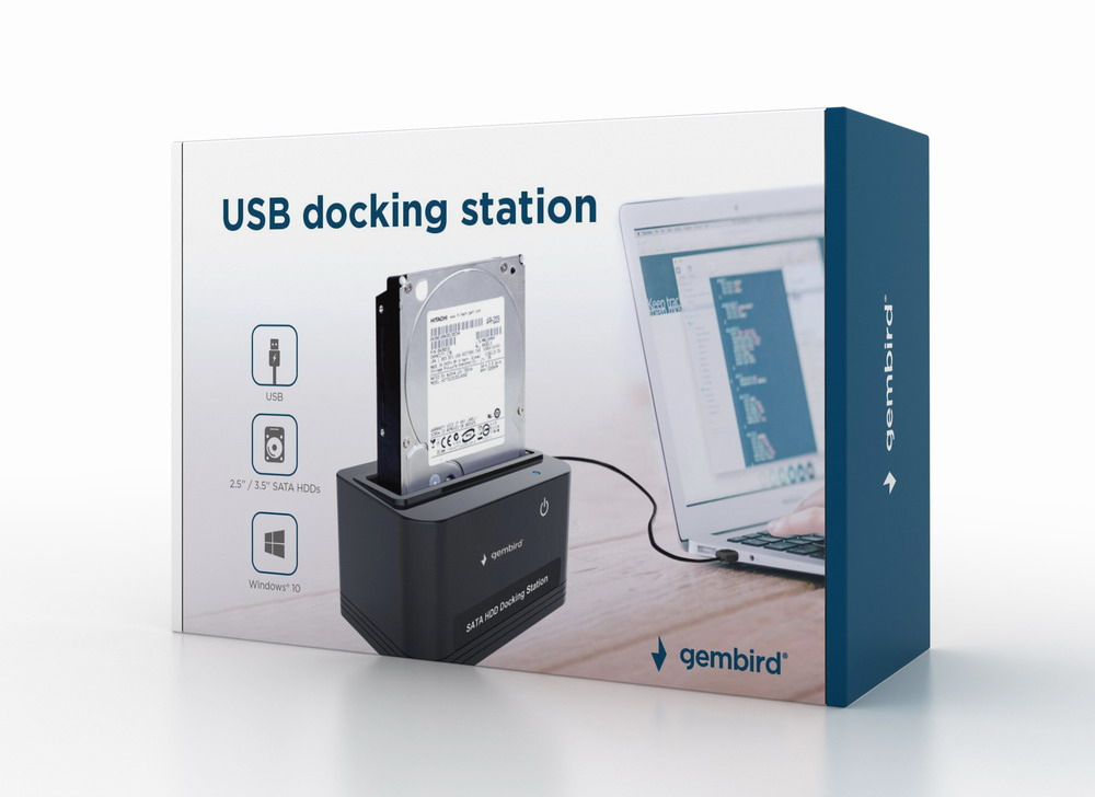 Gembird HD32-U2S-5 USB 2.0 Type-B Storage Docking Station Nero