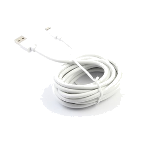 Spring Cable Droit Charge & Sync 2.4A Lightning 3M Blanc
