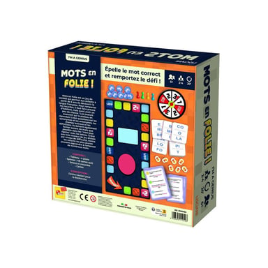 Jeu de société éducatif LISCIANI GIOCHI I'm Genius Mots en Folie! Jeux de lettres et syllabes Français pour enfants Mixte