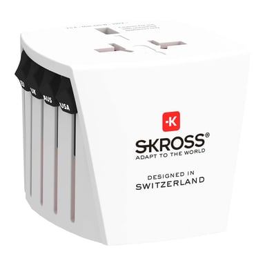 Skross Adaptador de viaje universal de 2,5 A Blanco