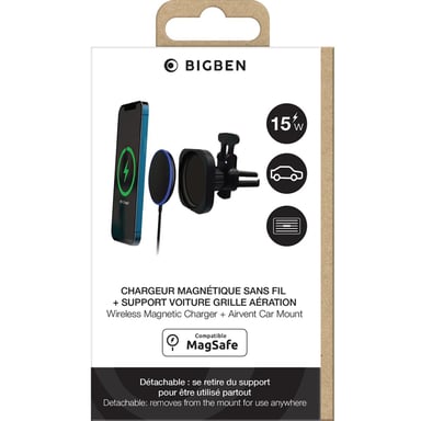 Caricabatterie a induzione 2 in 1 MagSafe 15W con supporto auto