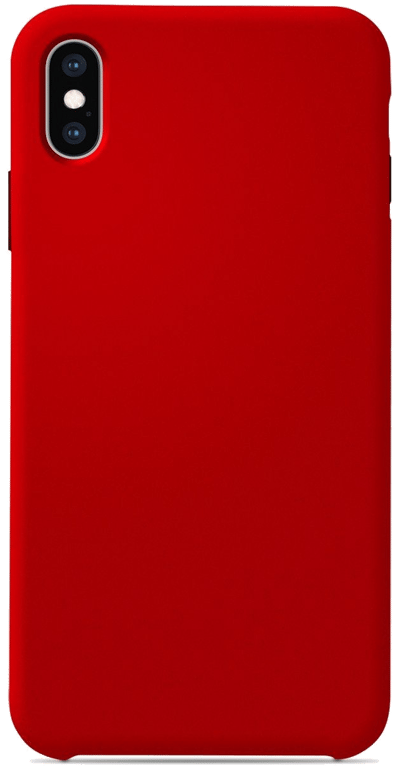 Coque silicone unie compatible Soft Touch Rouge Apple iPhone XS Max