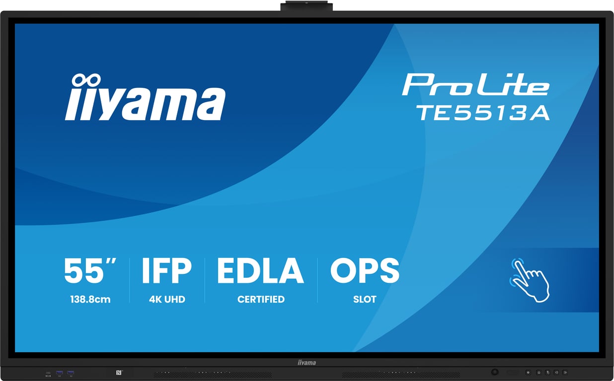 iiyama ProLite TE5513A B2AG 55 écran LCD rétro éclairé par LED signalétique numérique interactive avec écran tactile touch / capacité PC en option slot in 4K UHD 3840 x 2160 ... - vue 4