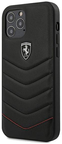 Étui Ferrari pour iPhone 12 Pro Max 6.7 Noir Off Track Quilted