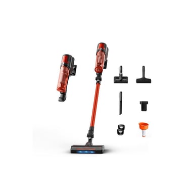 Aspirateur balai sans fil Rowenta X-Force 8.80 RH1872E0 100 AW écran digital LED spécial animaux Rouge