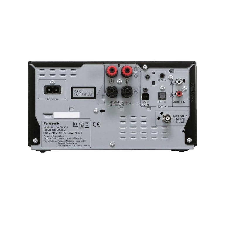 Minichaîne Panasonic SC-PMX94EG-K – 120W, Bluetooth, DAB+, CD - vue 3