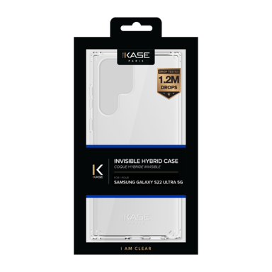 Guscio ibrido invisibile per Samsung Galaxy S22 Ultra 5G, trasparente