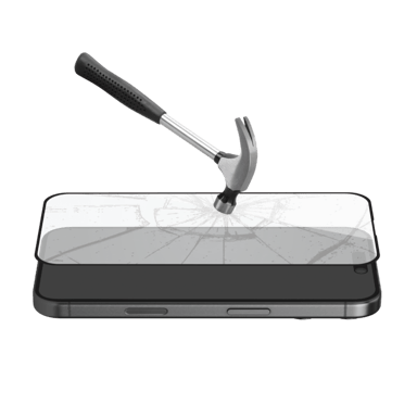 Protection d'écran antibactérienne en verre trempé ultra-résistant à bords incurvés (60% verre trempé recyclé) pour Apple iPhone 17, Noir