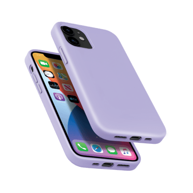 Funda antigolpes de gel de silicona suave para Apple iPhone 12 mini, Violeta lila