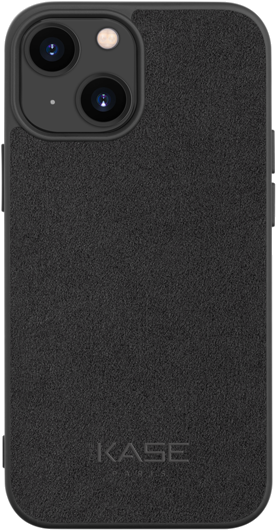 Coque en Suède Alcantara pour Apple iPhone 13 mini, Noir Minuit