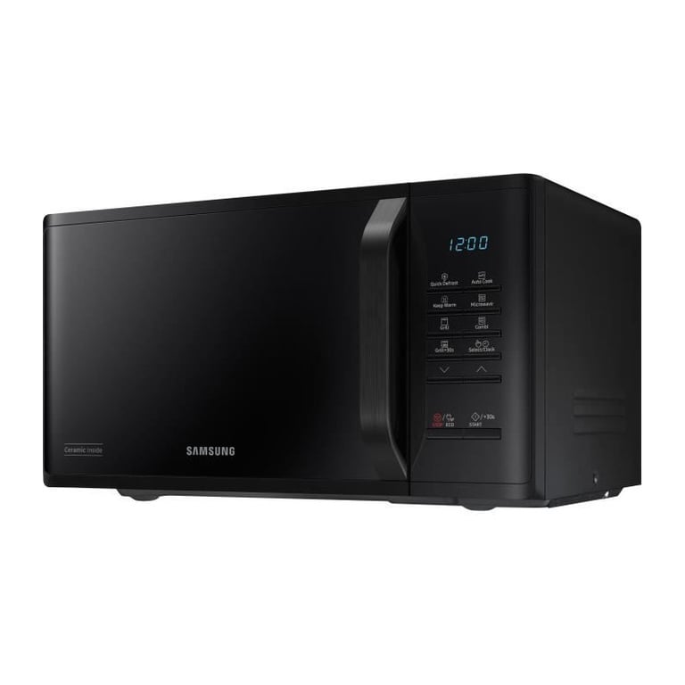 Micro-ondes Samsung MG23K3513AK - 23L - Gril - Electronique - 800W - 28,8 cm - Cavité céramique émail - Noir - Neuf
