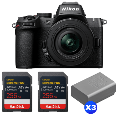 Fotocamera mirrorless Nikon Z50 II + 16-50mm f/3.5-6.3 VR + 2 SanDisk 256GB Extreme PRO UHS-II + 3 Nikon EN-EL25a + Ebook ''20 consigli per foto che colpiscono''
