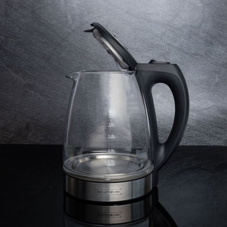Bouilloire  Électrique Royalty Line – 1.7L, 2200W, Verre Borosilicate - vue 5
