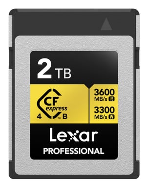 Scheda di memoria professionale CFexpress Lexar 2 TB Tipo B GOLD Serie 4.0