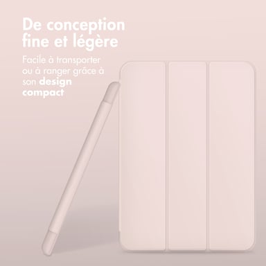 Accezz Coque tablette portefeuille Smart Silicone pour Samsung Galaxy Tab A11 Plus / A9 Plus - Rose