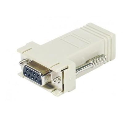 Hypertec 250410-HY changeur de genre de câble DB-9 RJ-45 Blanc