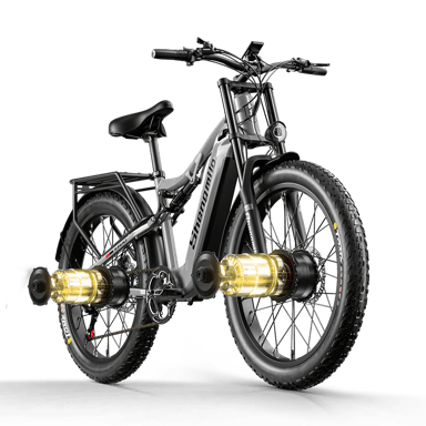 VéLo Électrique Shengmilo S600 | Vitesse Max 45 km/h | Autonomie 50 km | Moteur 1000W*2 | Batterie 48V 17.5Ah | Pneus 26 Pouces