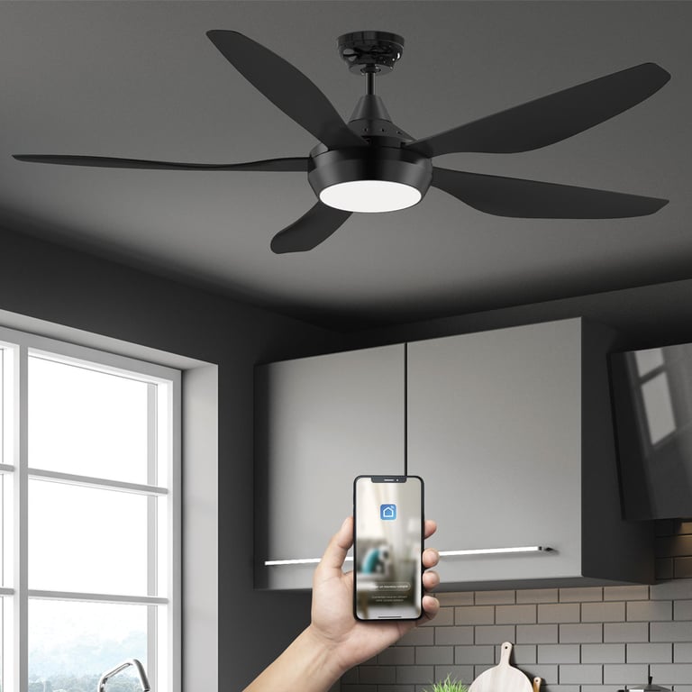 Fanelite Ventilateur de plafond 137 cm MAUPITI Moteur DC LED dimmable 3 couleurs Wifi & Contrôles vocaux Neuf - vue 2