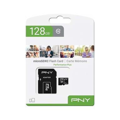 Scheda di memoria PNY microSDXC Performance Plus 128GB