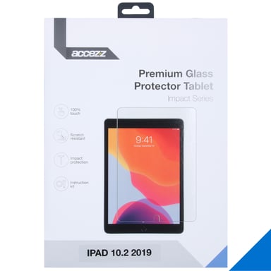 Accezz Protection d'écran premium en verre trempé pour Apple iPad 9 (2021) 10.2 pouces / iPad 8 (2020) 10.2 pouces / iPad 7 (2019) 10.2 pouces