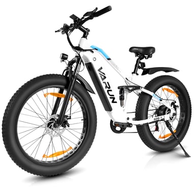 Mountain bike elettrica VARUN S26-1 26'' x 4.0'' con pneumatici fat e batteria rimovibile da 48V 16AH