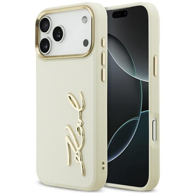 Etui Karl Lagerfeld Karl Script Logo do iPhone 17 Pro Max be?owy