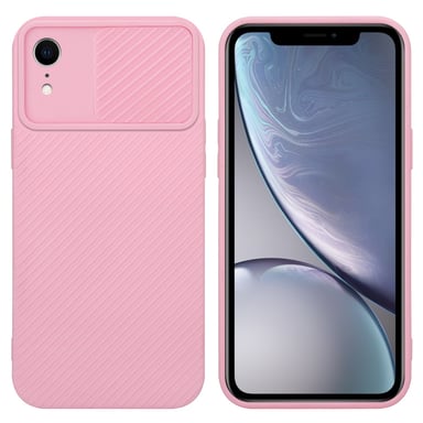 Coque pour Apple iPhone XR en Bonbon Rose Housse de protection Étui en silicone TPU flexible et avec protection pour appareil photo
