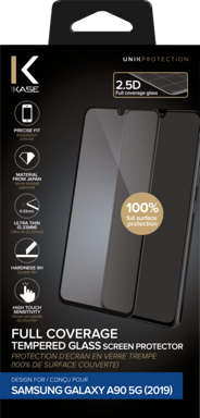 Protezione dello schermo in vetro temperato (100% di copertura della superficie) per Samsung Galaxy A90 5G 2019, Nero