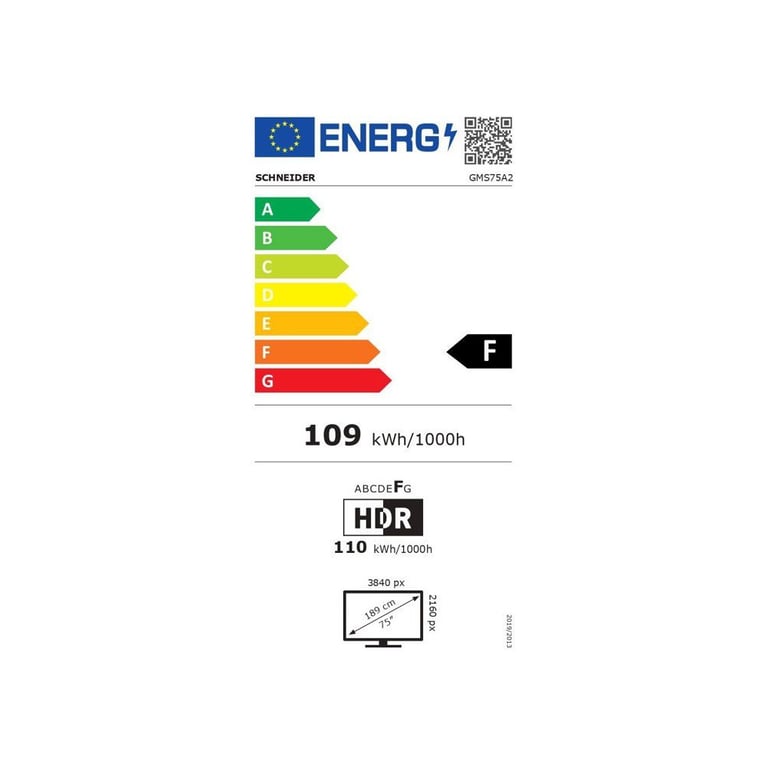 SCHNEIDER GMS75A2 Téléviseur LED 4K 75 189cm Smart Vidaa 3840 x 2160 pix 4K UHD HDMIx3 Netflix - vue 4