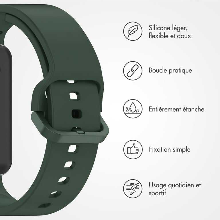 imoshion Bracelet silicone pour Samsung Galaxy Fit 3 - Vert foncé - Neuf