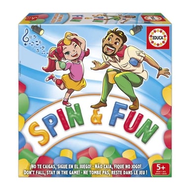 Spin & Fun - Juego de equilibrio - EDUCA - Pone a prueba la agilidad y el equilibrio - 2 a 4 jugadores - A partir de 5 años