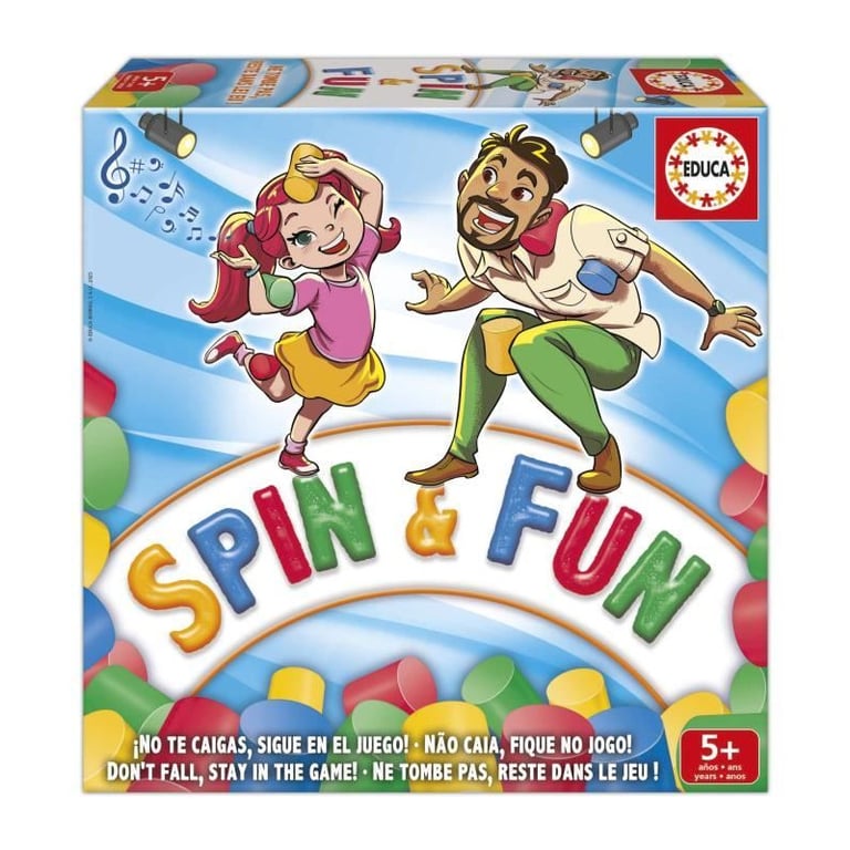 Spin & Fun Jeu d’équilibre EDUCA Teste ’agilité et ’équilibre 2 à 4 joueurs Dès - vue 2