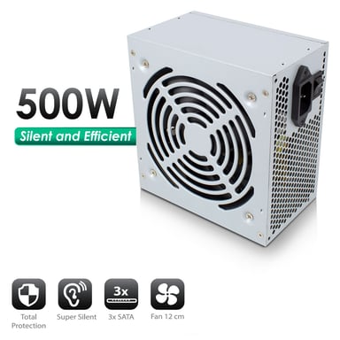 Alimentation EWENT 500 W avec ventilateur 120 mm