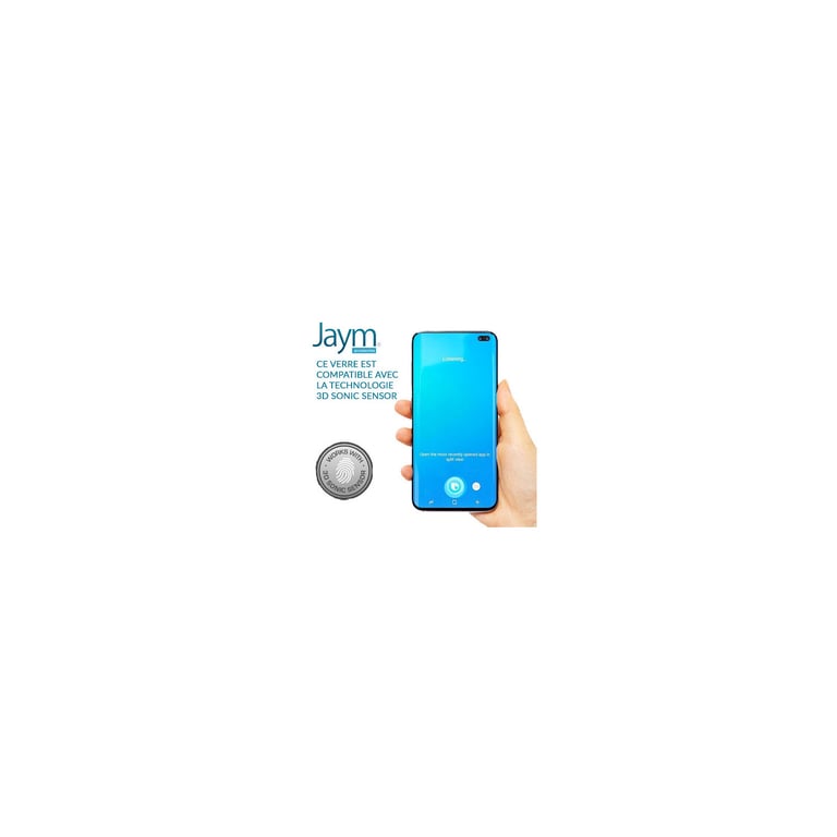 JAYM - Verre de Protection Premium pour Samsung Galaxy S22 Ultra - Incurvé 3D Contour Noir - Garanti à Vie Renforcé 9H Ultra Résistant - Compatible Fonction Sonic Sensor Applicateur sur Mesure Inclus