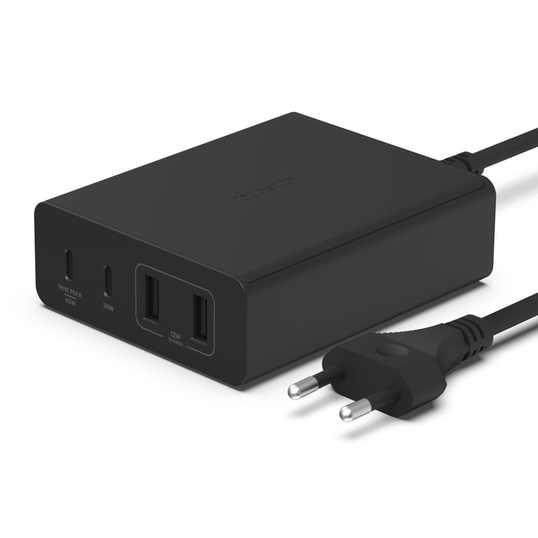 Belkin WCH010vfBK Ordinateur portable, Smartphone, Smartwatch, Tablette Noir Secteur Charge rapide Intérieure - Neuf