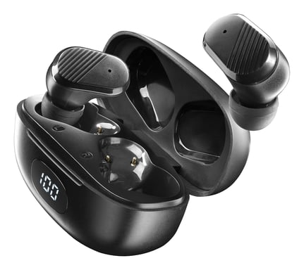 Cellularline DOT Écouteurs sans fil avec étui de chargement et affichage LED.