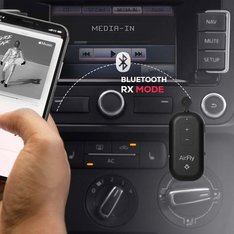 Transmetteur Audio Bluetooth AirFly Pro 2 avec Jack 3.5mm Autonomie 25h Neuf - vue 3