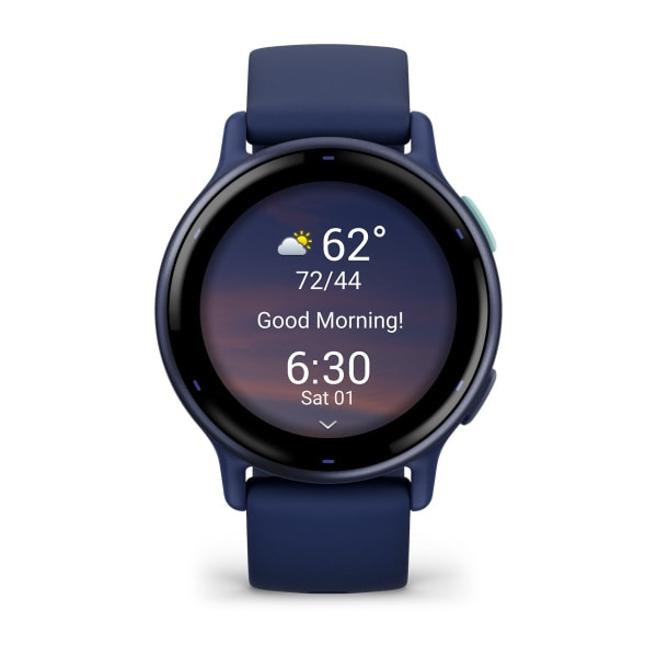 Garmin Vivoactive 5 3,05 cm (1.2 ) AMOLED 42 mm Numérique 390 x 390 pixels Écran tactile Bleu Wifi GPS (satellite) - Neuf