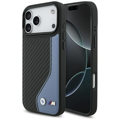 Custodia BMW M Carbon Logo MagSafe per iPhone 17 Pro Max blu