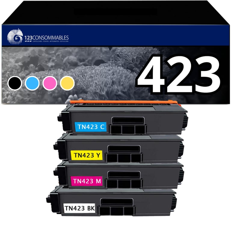 Pack 4 Toners compatibles BROTHER TN 423 Neuf