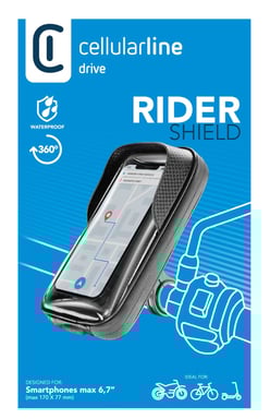 Cellularline Rider Shield - Universal Support de smartphone imperméable pour guidon