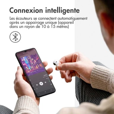 imoshion ?Écouteurs Aura - Écouteurs sans fil - Écouteurs sans fil Bluetooth - Blanc