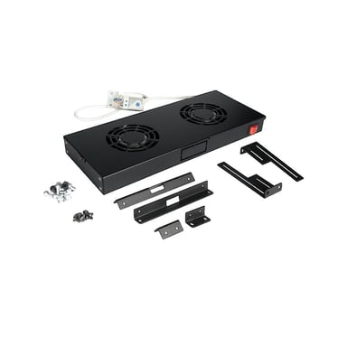 Ventilador de servidor Roline ROLINE 19 Zoll Dachlüftereinheit 2 Lüfter Thermostat negro
