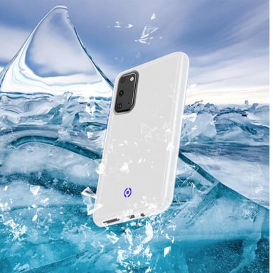 Celly GLACIER coque de protection pour téléphones portables 15,8 cm (6.2'') Housse Transparent, Blanc Samsung Galaxy S20