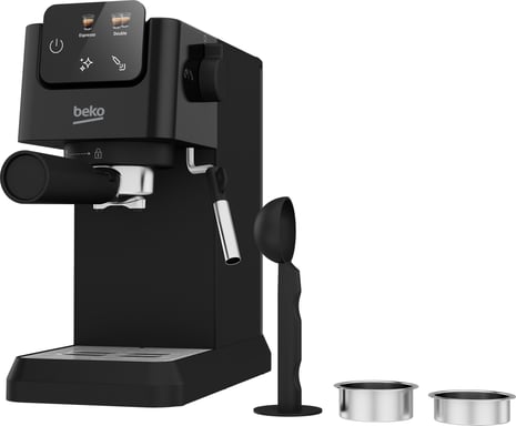 Machine à expresso automatique Beko CEP5302B, 15 bars, écran tactile, buse vapeur et eau chaude