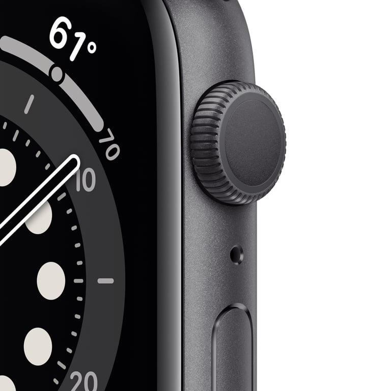 Apple Watch Series 6 OLED 40 mm Numérique 324 x 394 pixels Écran tactile Gris Wifi GPS (satellite)