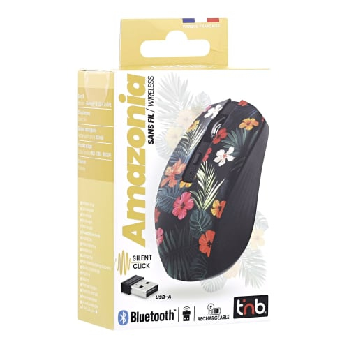 Souris Sans Fil T'nB MWXAMAZO – Bluetooth + USB-A, 1600 DPI, 6 Boutons - vue 3