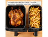 Moulinex Dual Easy Fry EZ905B20 friteuse Double 8,3 L Autonome 2450 W Friteuse d'air chaud Charbon, Gris